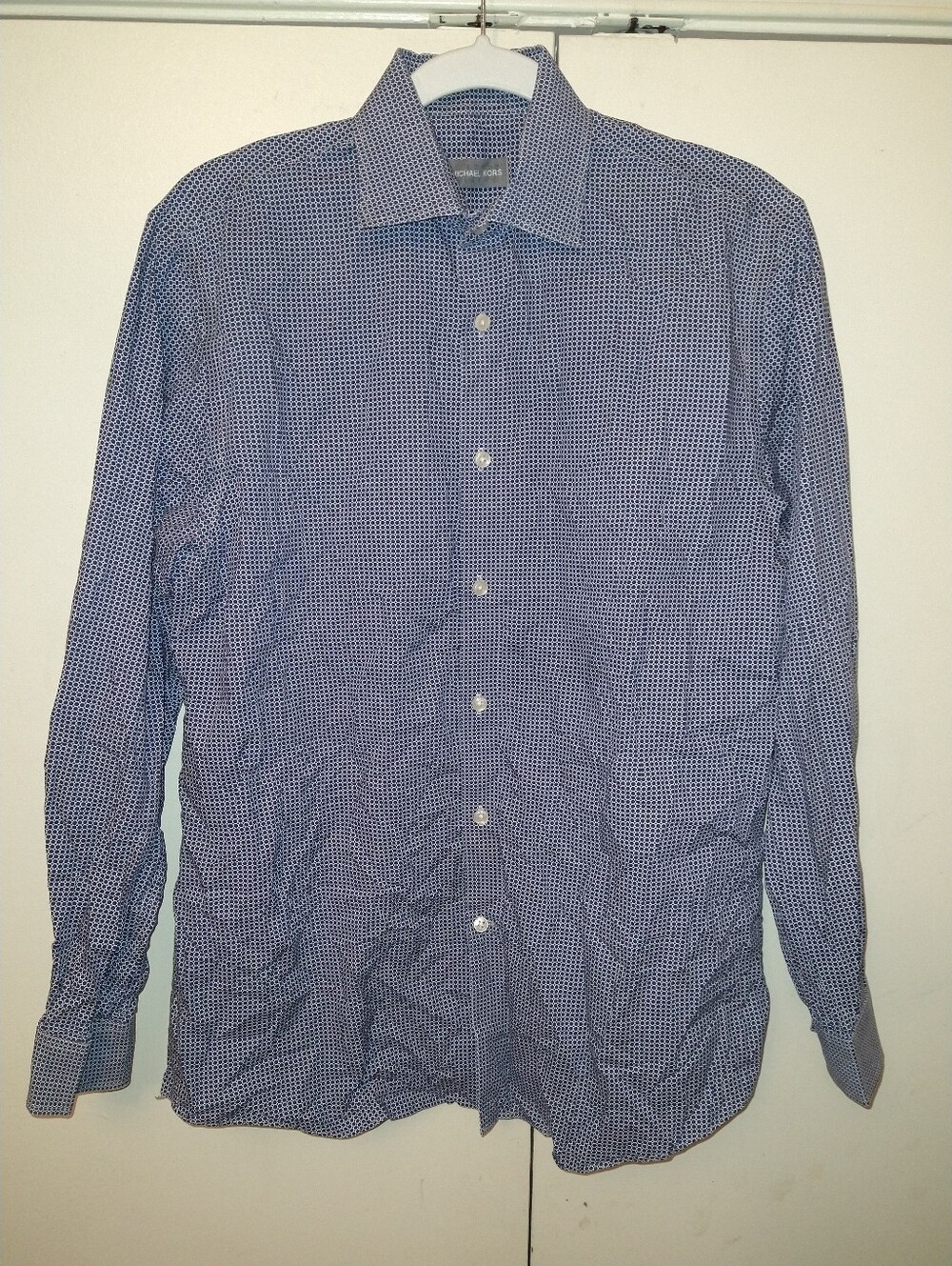 Michael Kors MK Regular Fit Airsoft Stretch Long Sleeve Shirt Men's 15.5-32/33